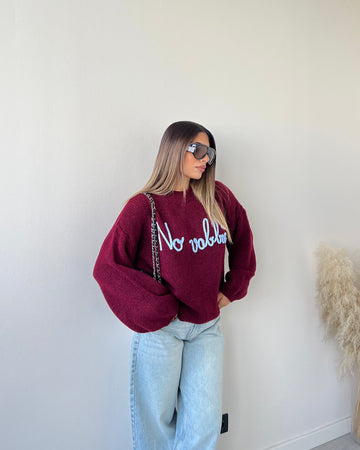 Pull No vabbè bordeaux