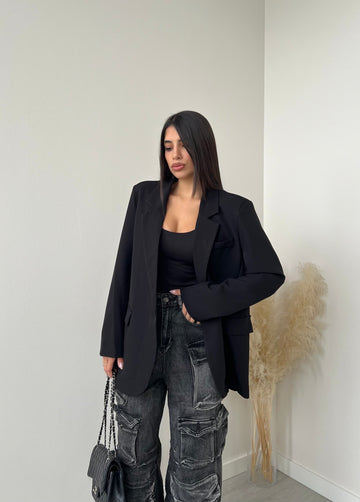 Giacca oversize nera