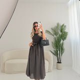 Abito Bella in cotone brown