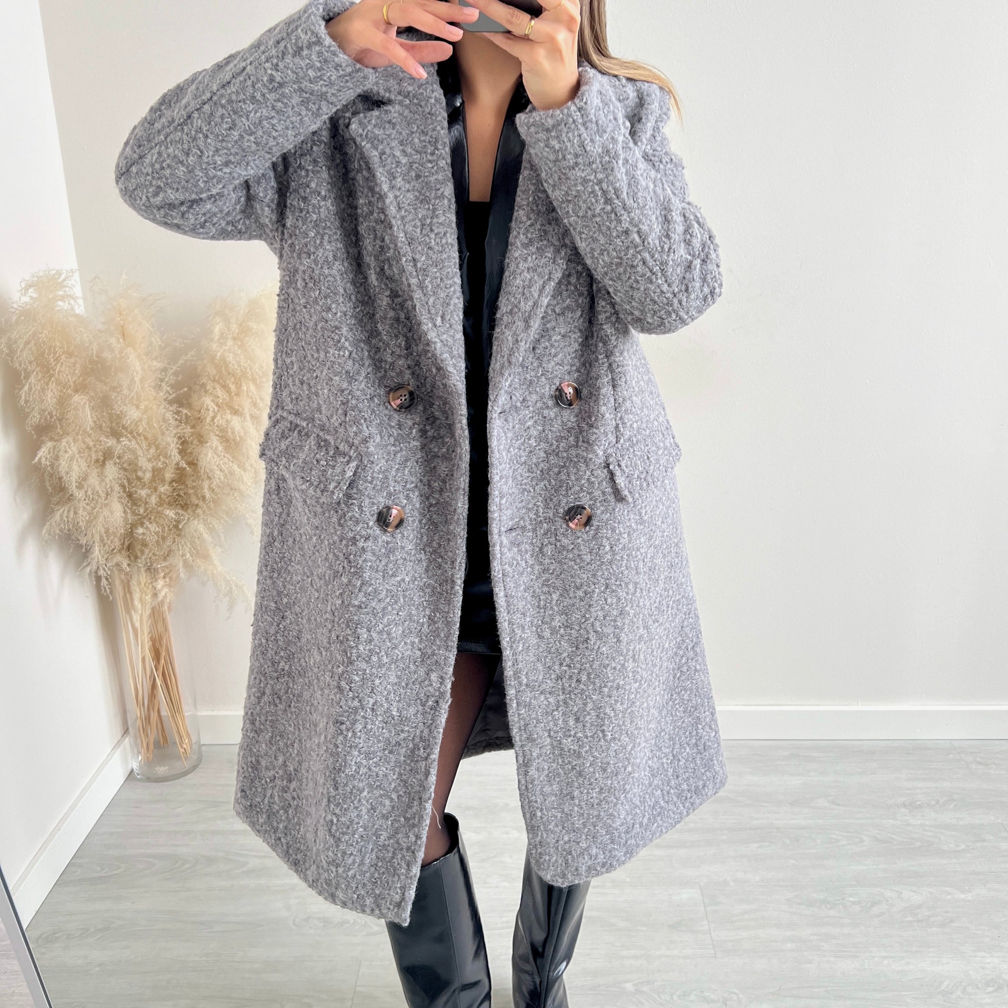 Cappotto oversize doppiopetto grey