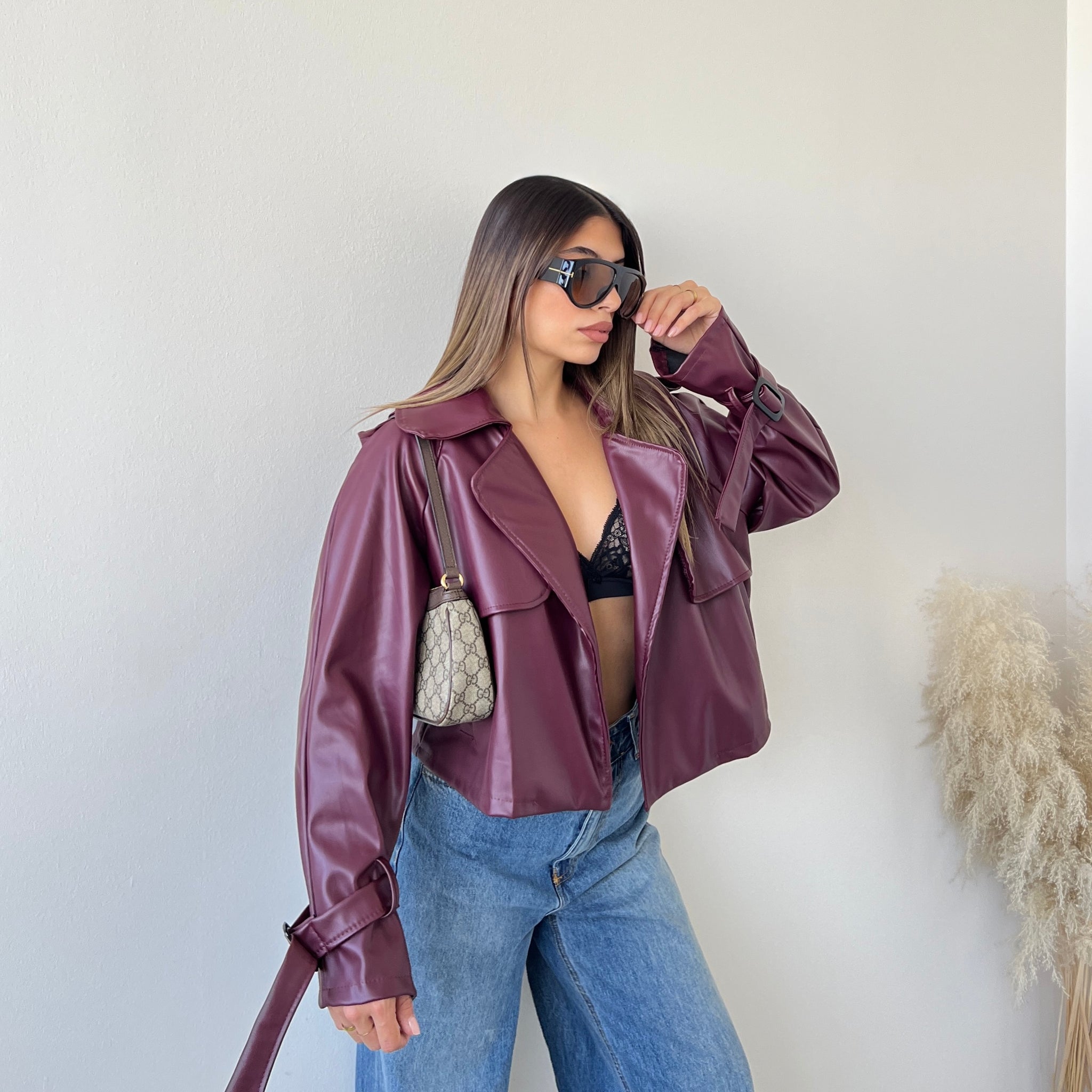 Chiodo basic oversize vino