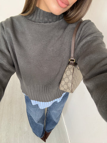 Pullover a collo alto verdone