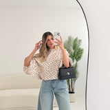 Blusa Butterfly a pois avorio