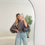 Blusa Butterfly a pois brown