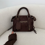 Borsa Victoria scamosciata brown