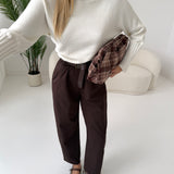 Pantalone Liam con cintura brown