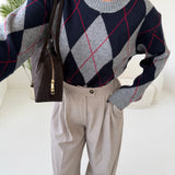 Pullover Scotish grey e blu