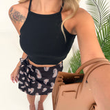 Crop top nero