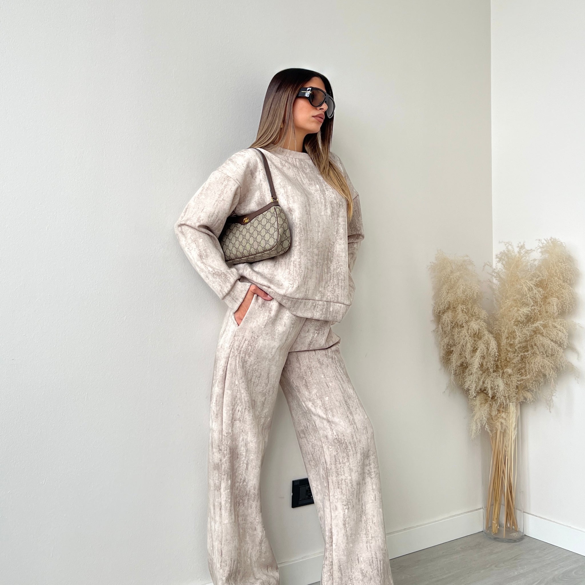 Completi marmorizzato beige