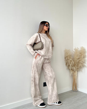 Completi marmorizzato beige
