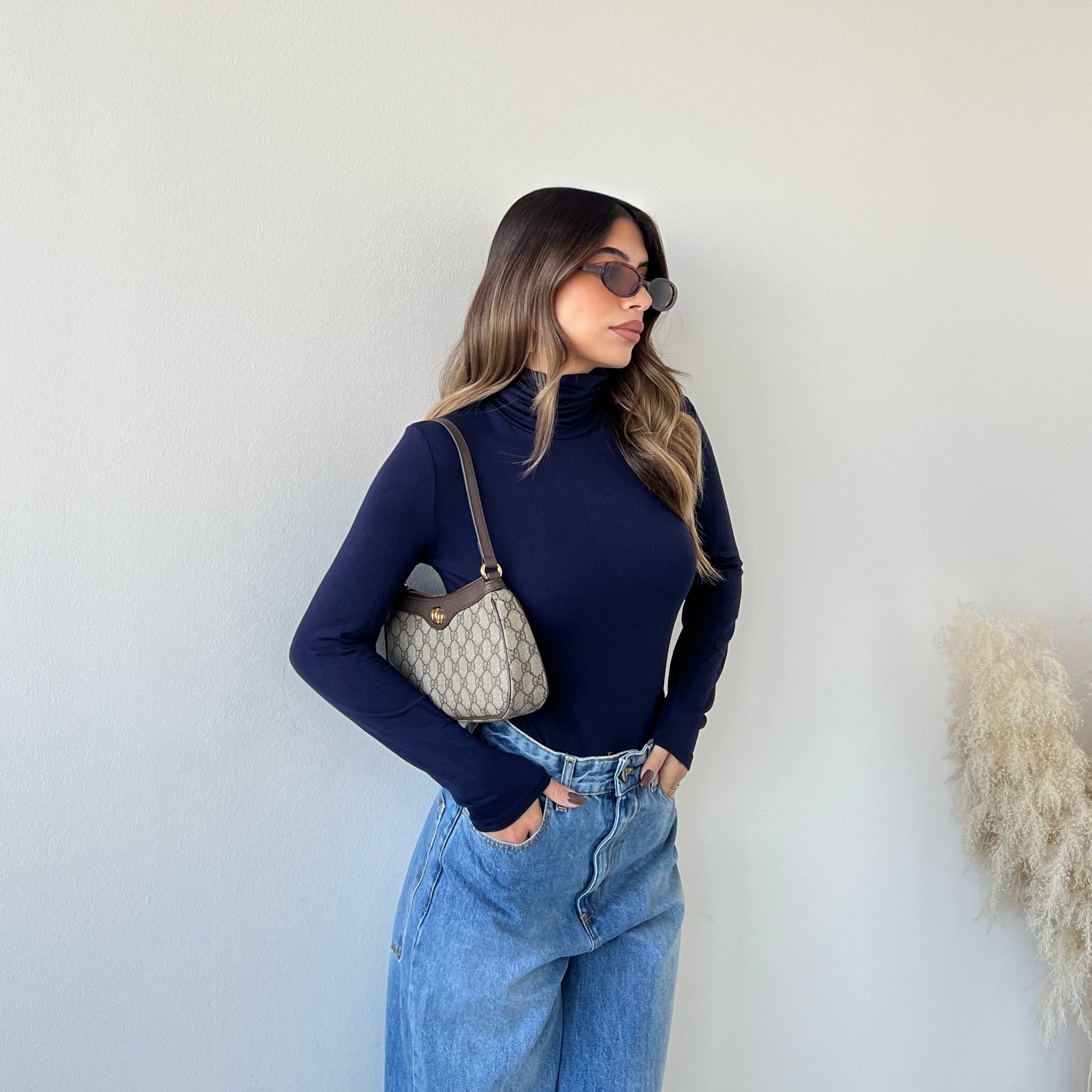 Dolcevita basic in viscosa blu