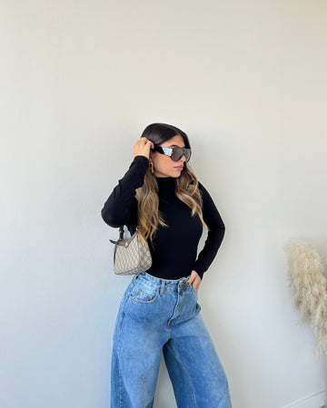 Dolcevita basic in viscosa nero