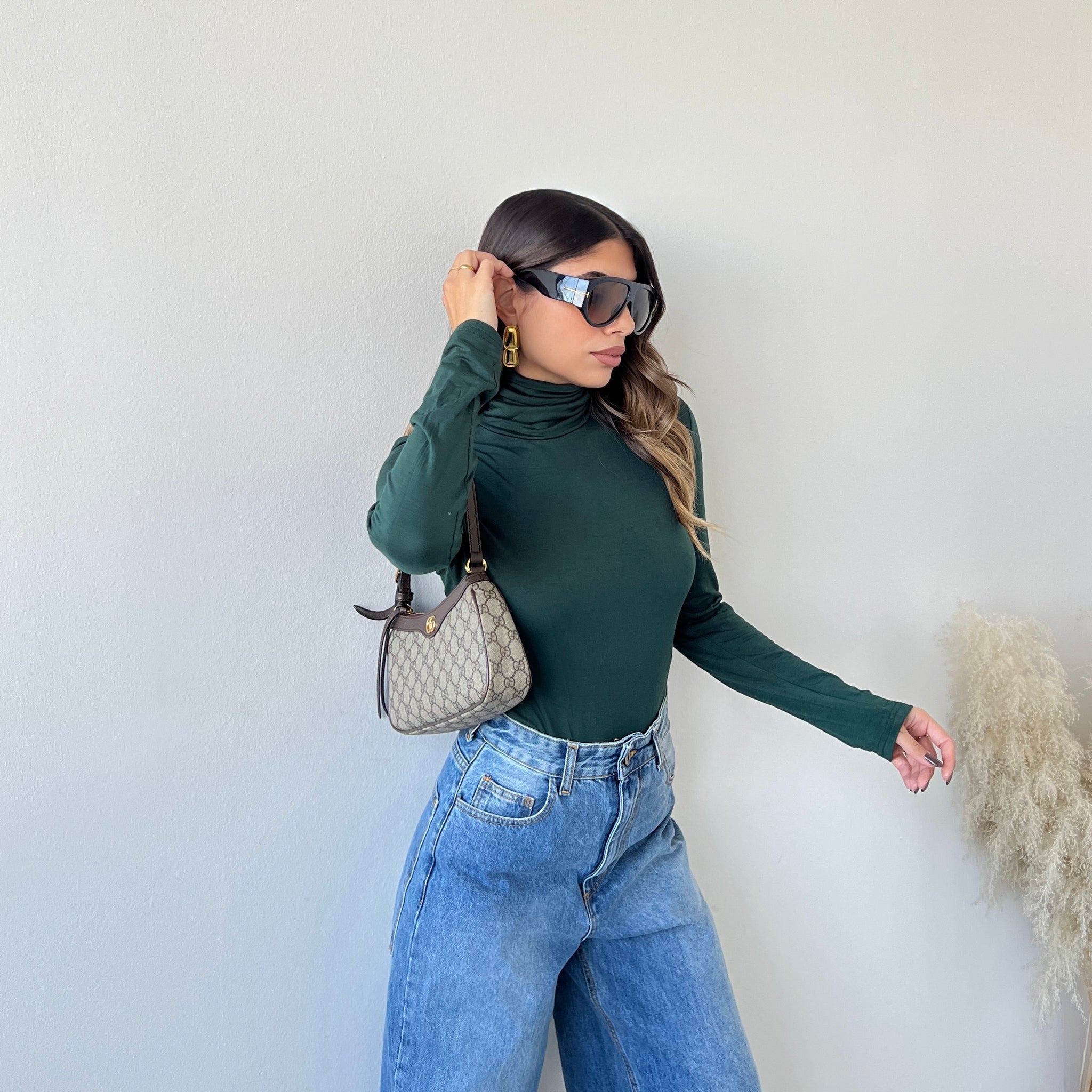 Dolcevita basic in viscosa verde