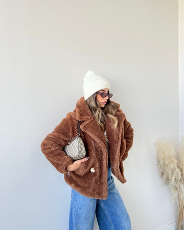 Teddy corto camel