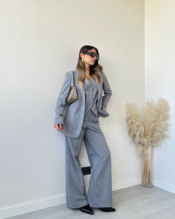 Pantalone spigato grey