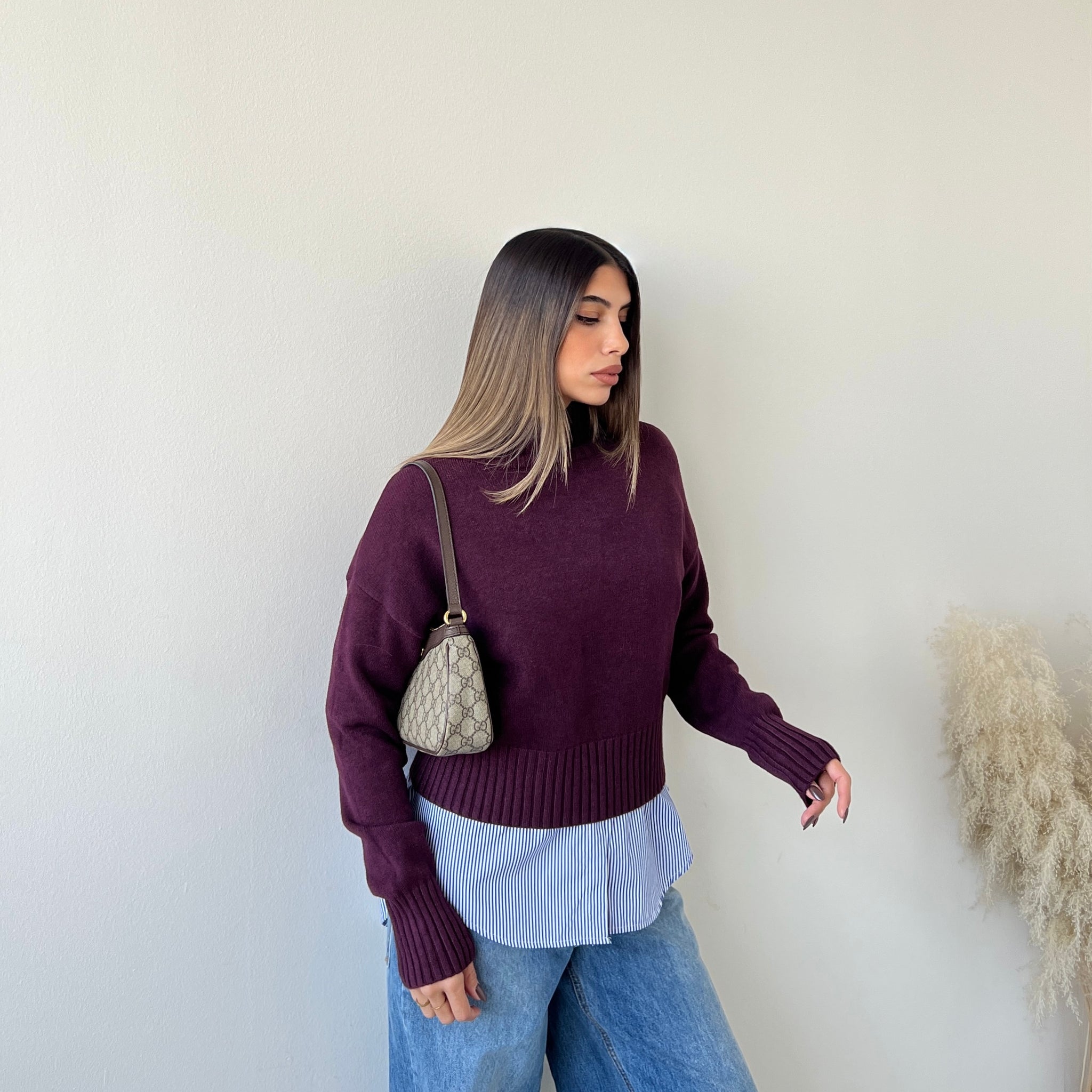 Pullover Daisy vino