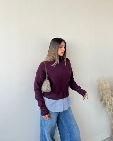 Pullover Daisy vino