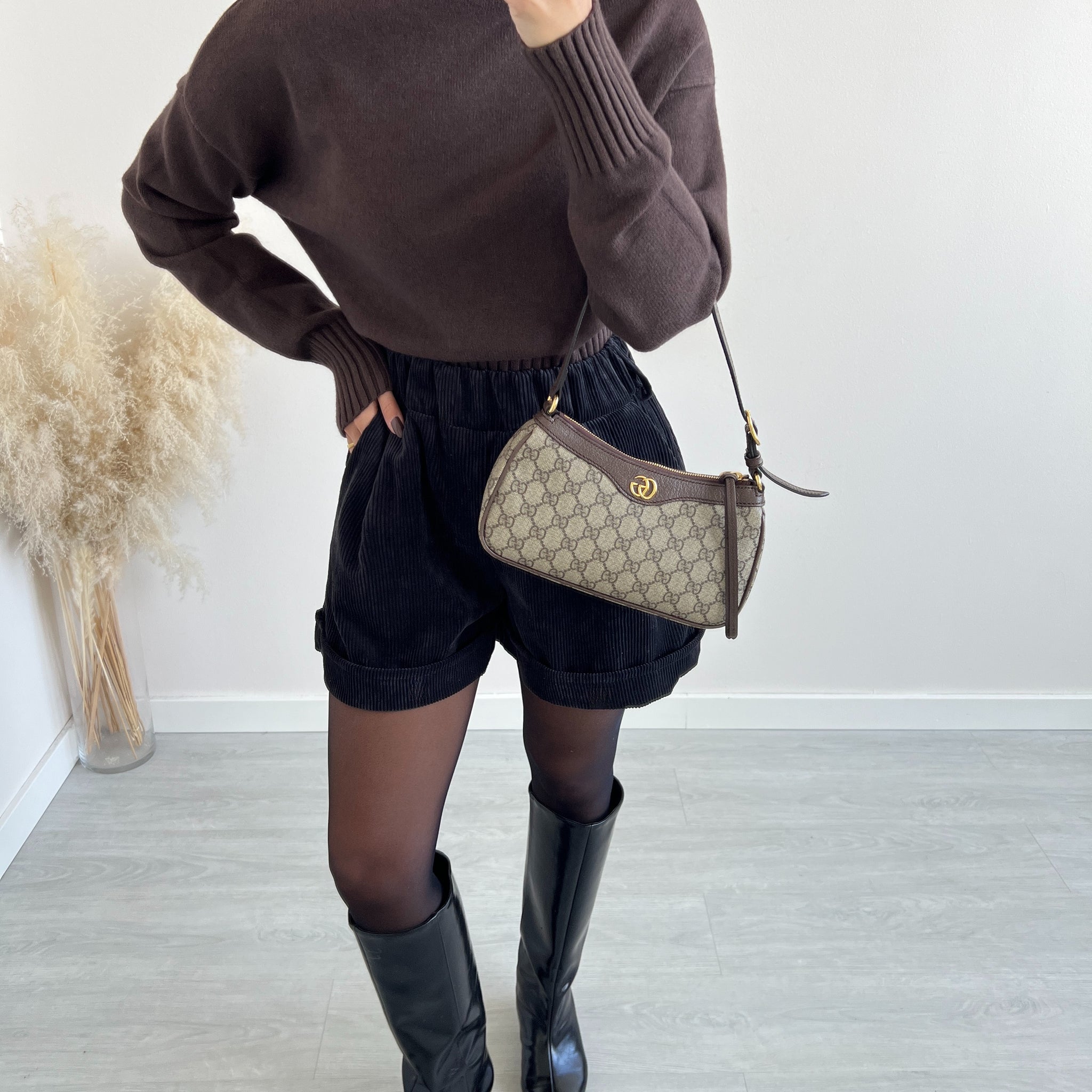 Pantaloncino velluto nero