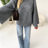 Pullover Islanda manica ampia grey