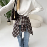 Pullover dolcevita con collo a costine panna