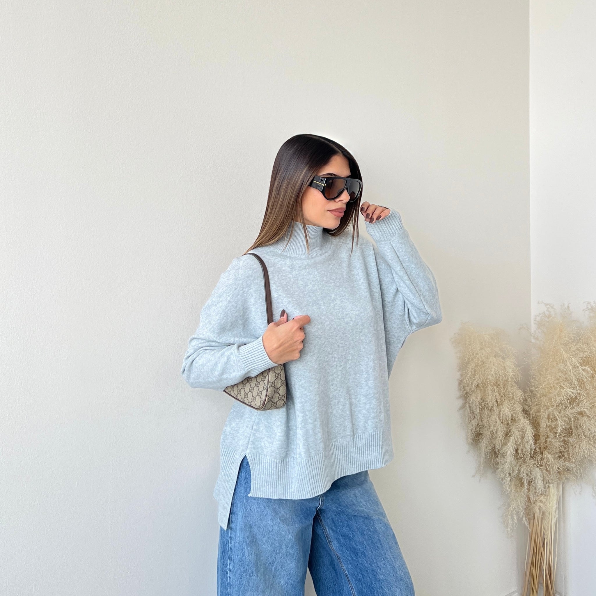 Pullover Brigitte grigio ghiaccio