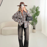 Camicia Tokyo a quadri brown