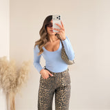 Body modal scollo rotondo celeste