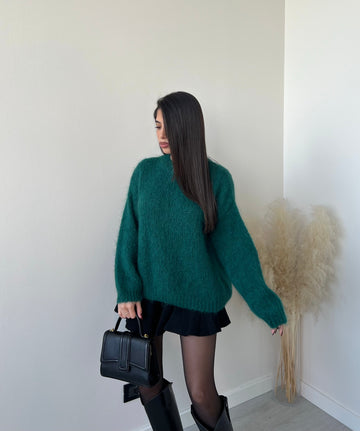 Maglione Mohair extra caldo smeraldo