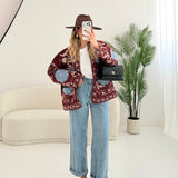 Kimono Suzani burgundy