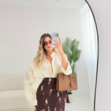 Camicia manica lunga giallo pastello