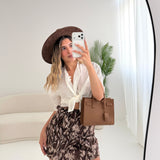 Blusa manica corta panna