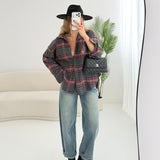 Camicia tartan grey e bordeaux
