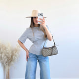 T-shirt corsetto con laccio grey