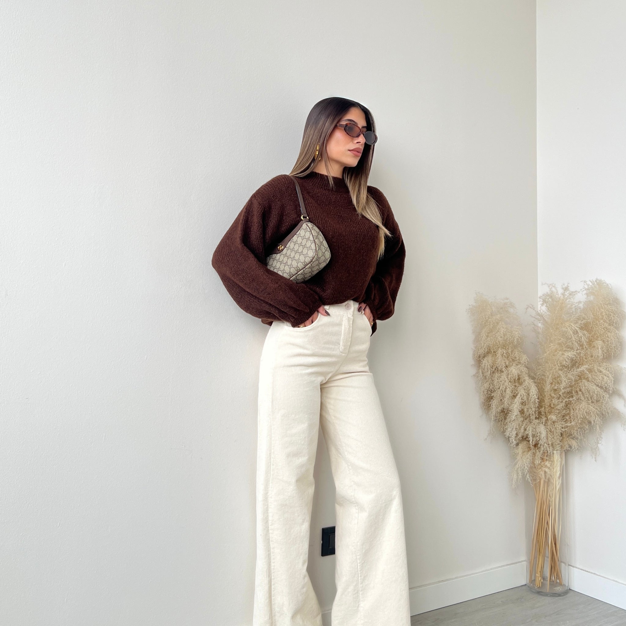 Pantalone velluto a coste 2049 avorio