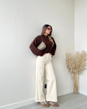 Pantalone velluto a coste 2049 avorio