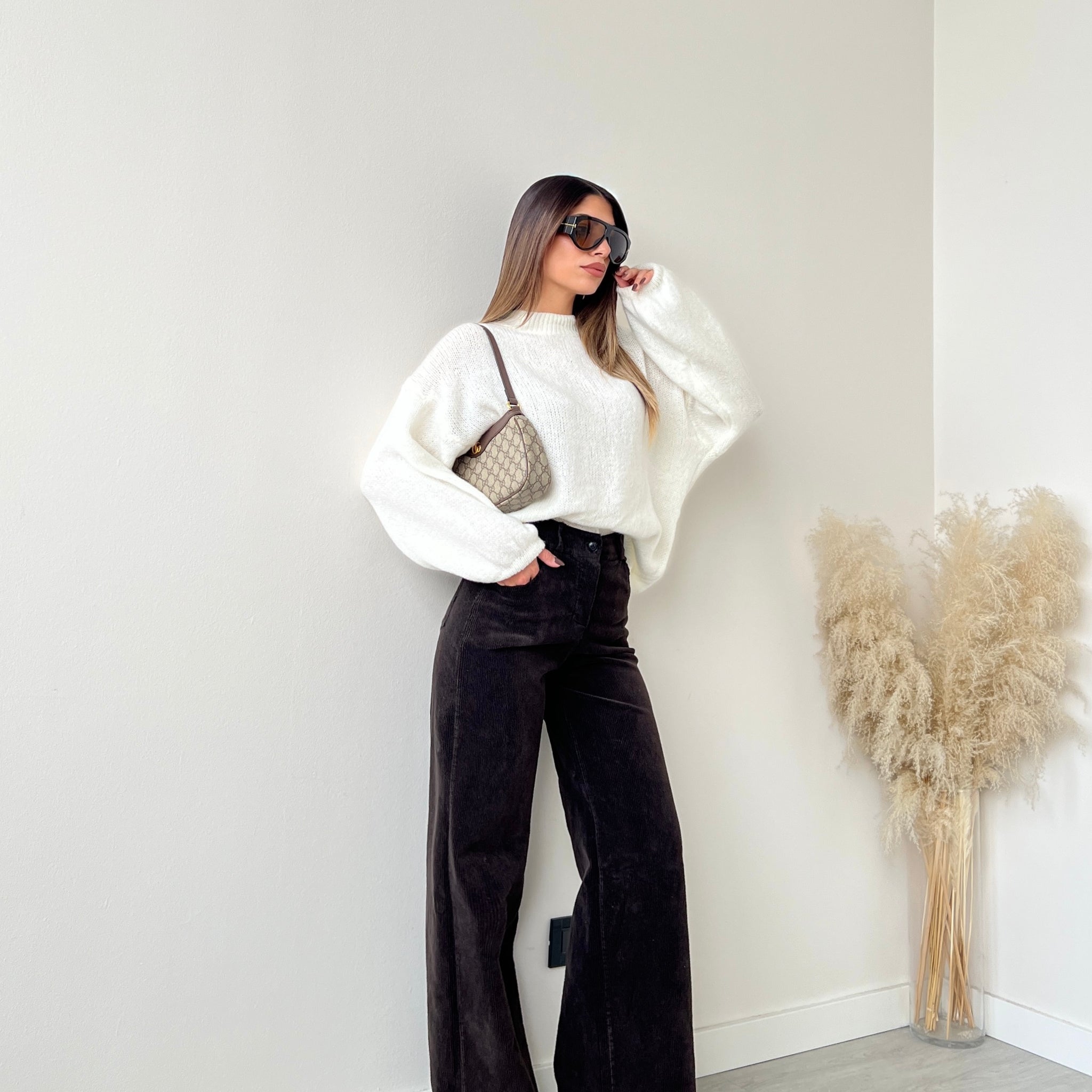 Pantalone velluto a coste 2049 testa di moro