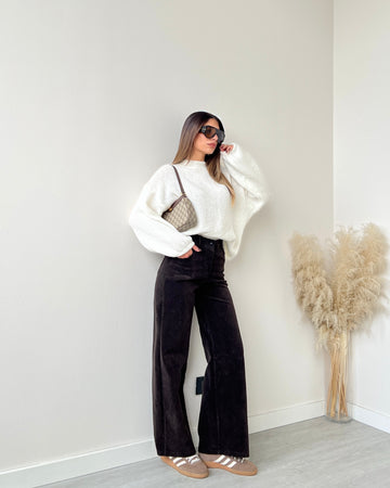 Pantalone velluto a coste 2049 testa di moro