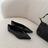 Ballerine a punta in simil pelle black