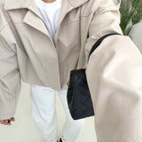 Giubbino mezza stagione con zip beige