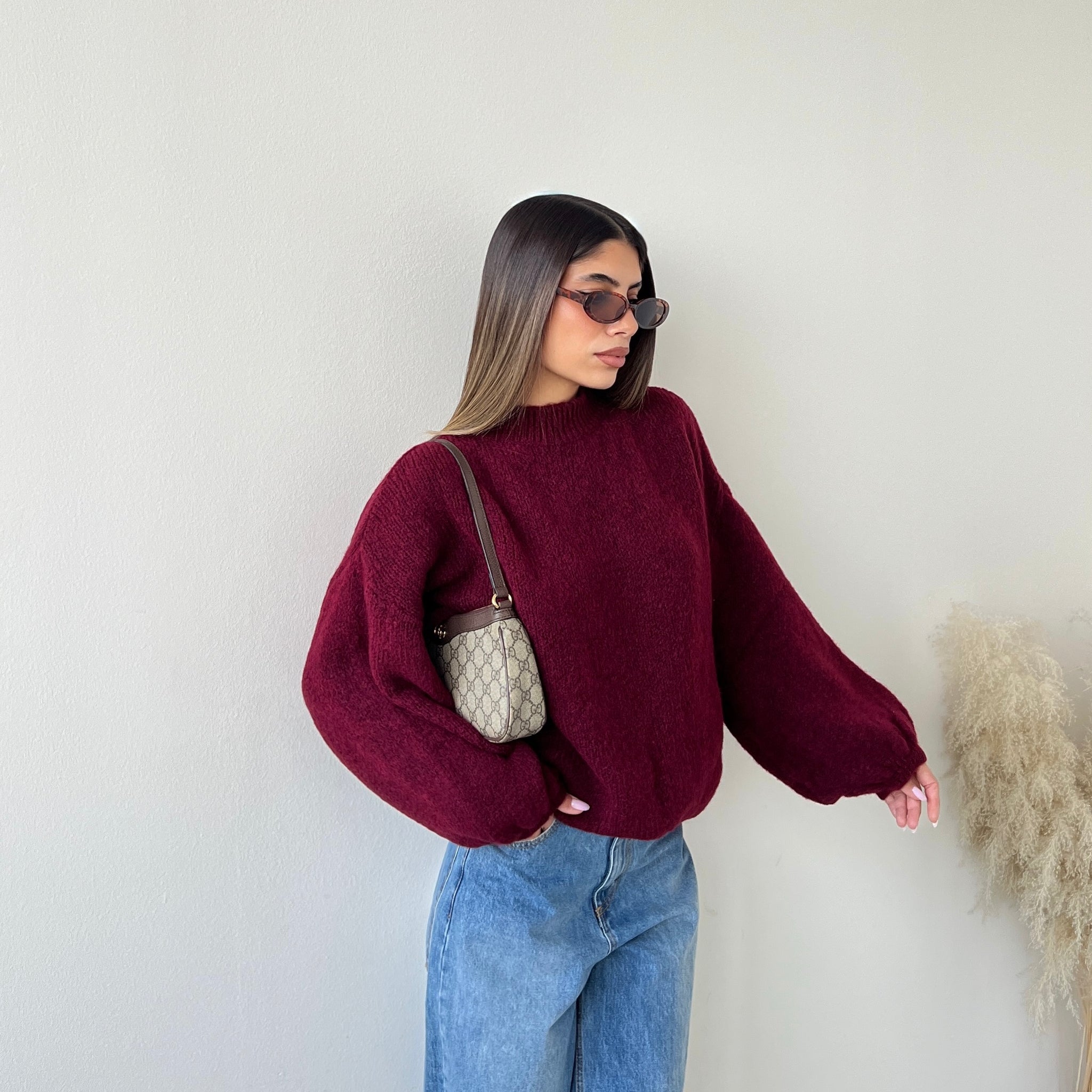 Maglione Cloudy bordeaux