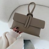 Borsa pochette con manico fango