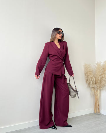 Tailleur portafoglio burgundy