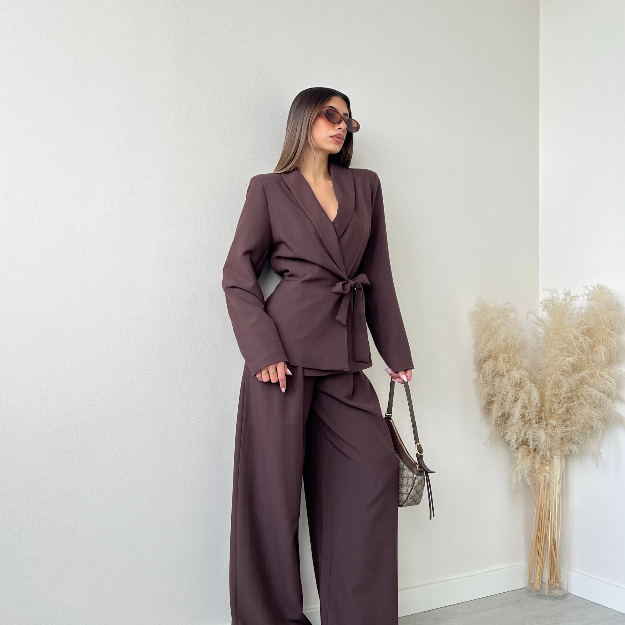 Tailleur portafoglio brown