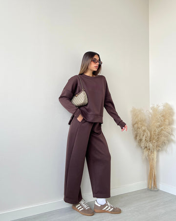 Set Tuta baggy caffè