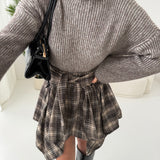 Pullover Diana collo alto fango