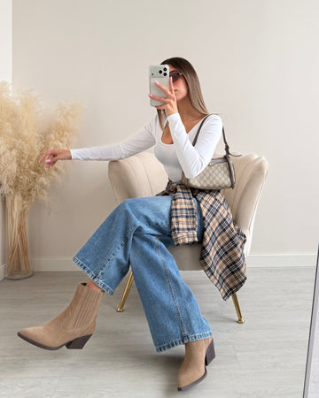 Camperos scamosciato vera pelle basso YY121 beige