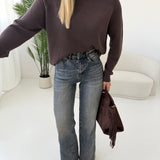 Jeans 2788 a gamba larga con fiocchi sul retro