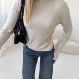 Pullover lupetto misto lana beige