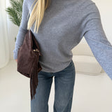 Pullover lupetto misto lana grey