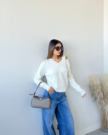 Maglia Penny con brillanti burro